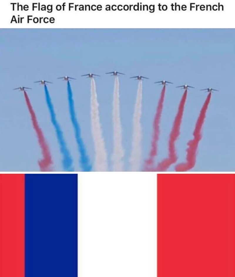 Job fails, French flag