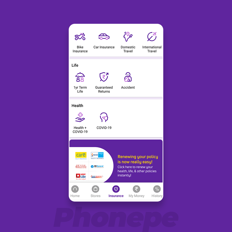 Get insured with phonepe